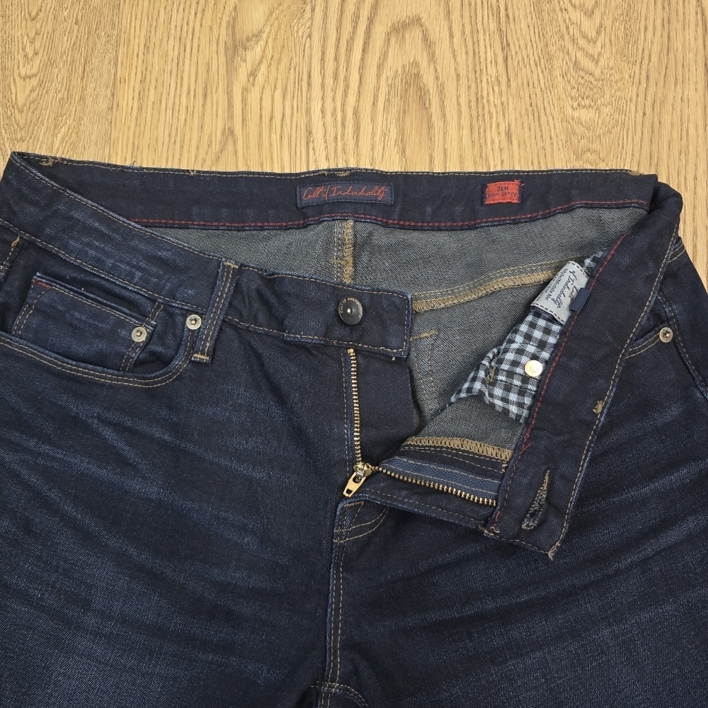 Cult Of Individuality Womens Dark Wash Zen Curvy Slim Mid Rise Skinny Jeans 31 - Picture 9 of 12